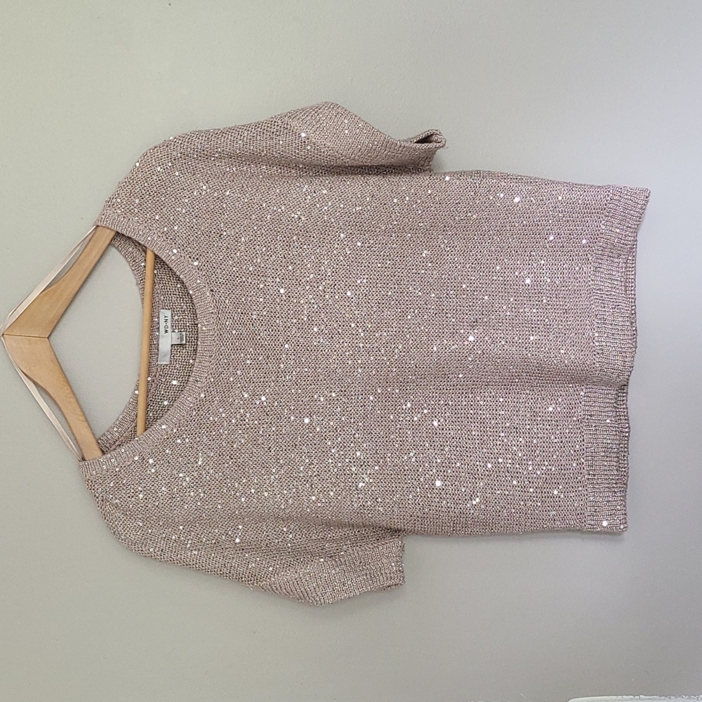 Women's sequin drop-sleeve sweater tee